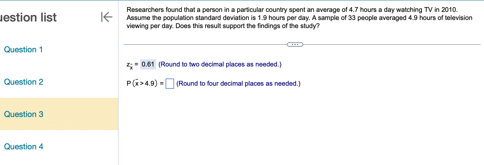 Solved Lestion List Question 1 Question 2 Question 3 | Chegg.com