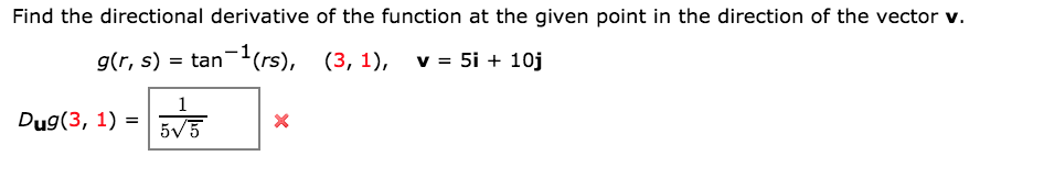 Solved Find the directional derivative of the function at | Chegg.com