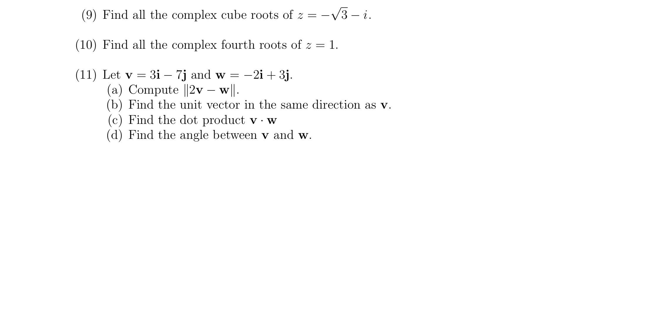 find the cube roots of the complex number z 8i