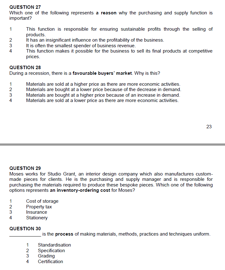 Solved QUESTION 27 Which one of the following represents a | Chegg.com