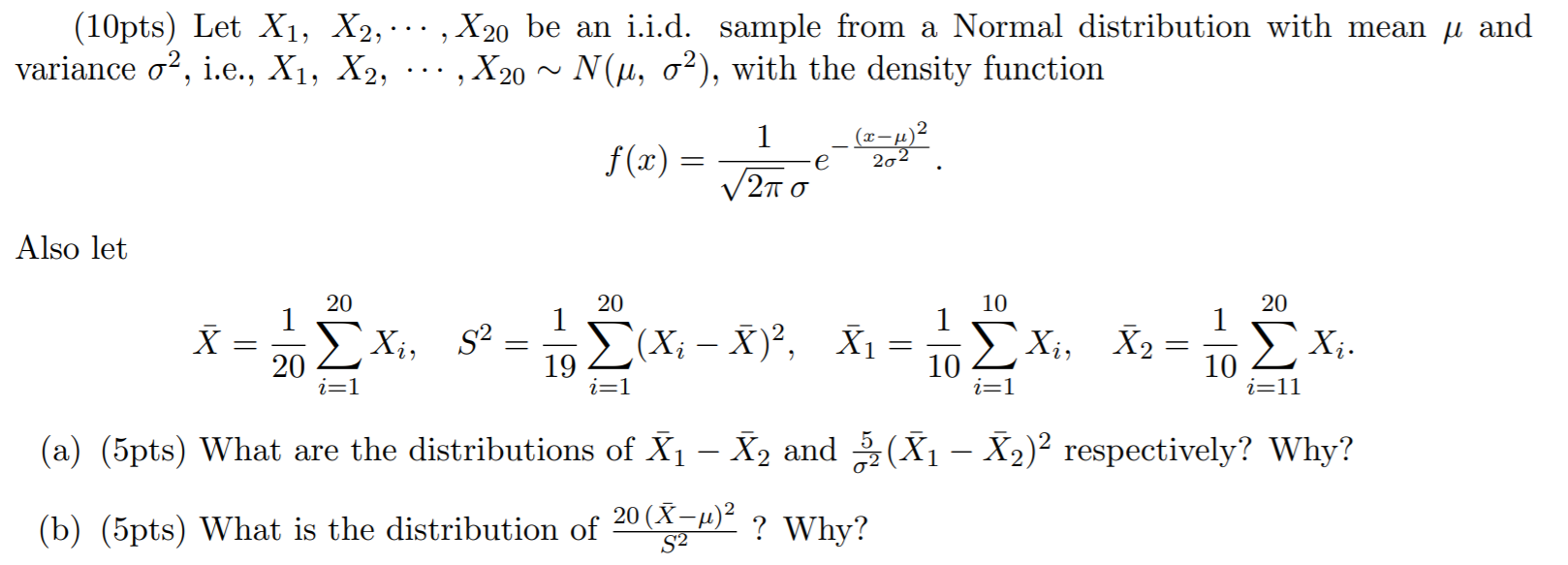 Solved 10pts Let X1 X2 X Be An I I D Sample Chegg Com