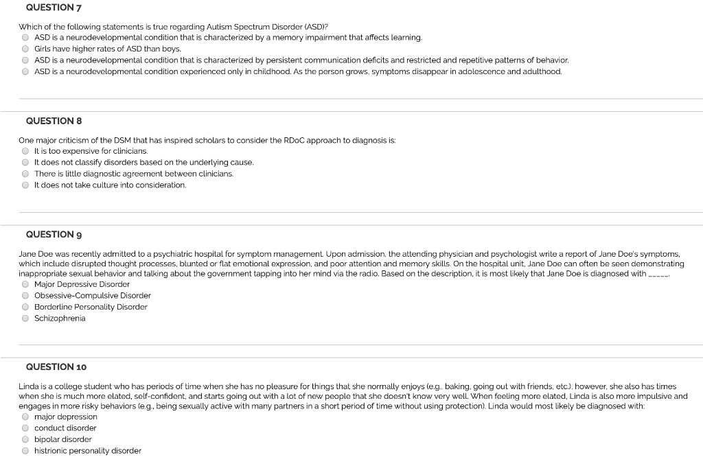 Solved QUESTION 7 Which of the following statements is true | Chegg.com