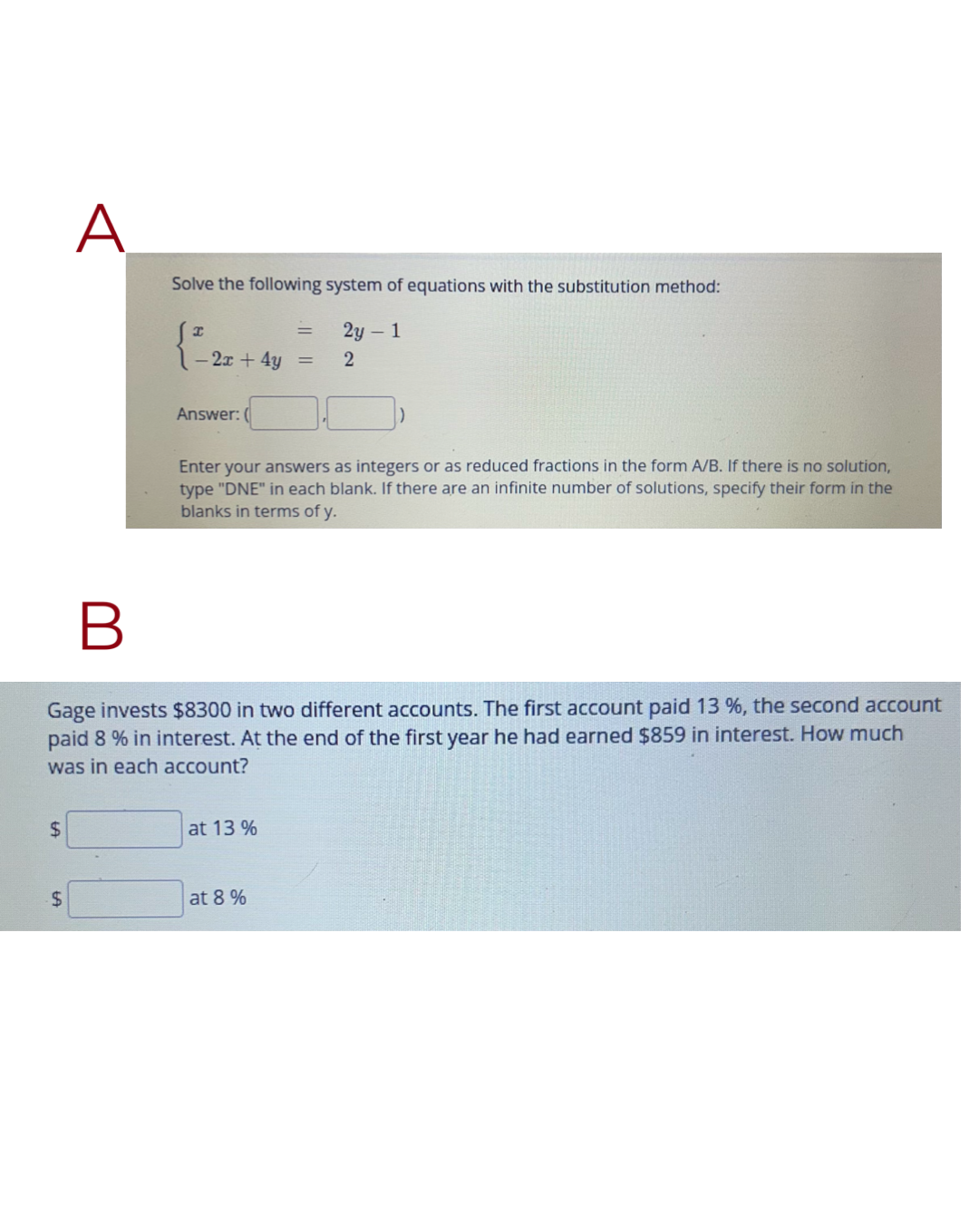 Solved Solve the following system of equations with the | Chegg.com