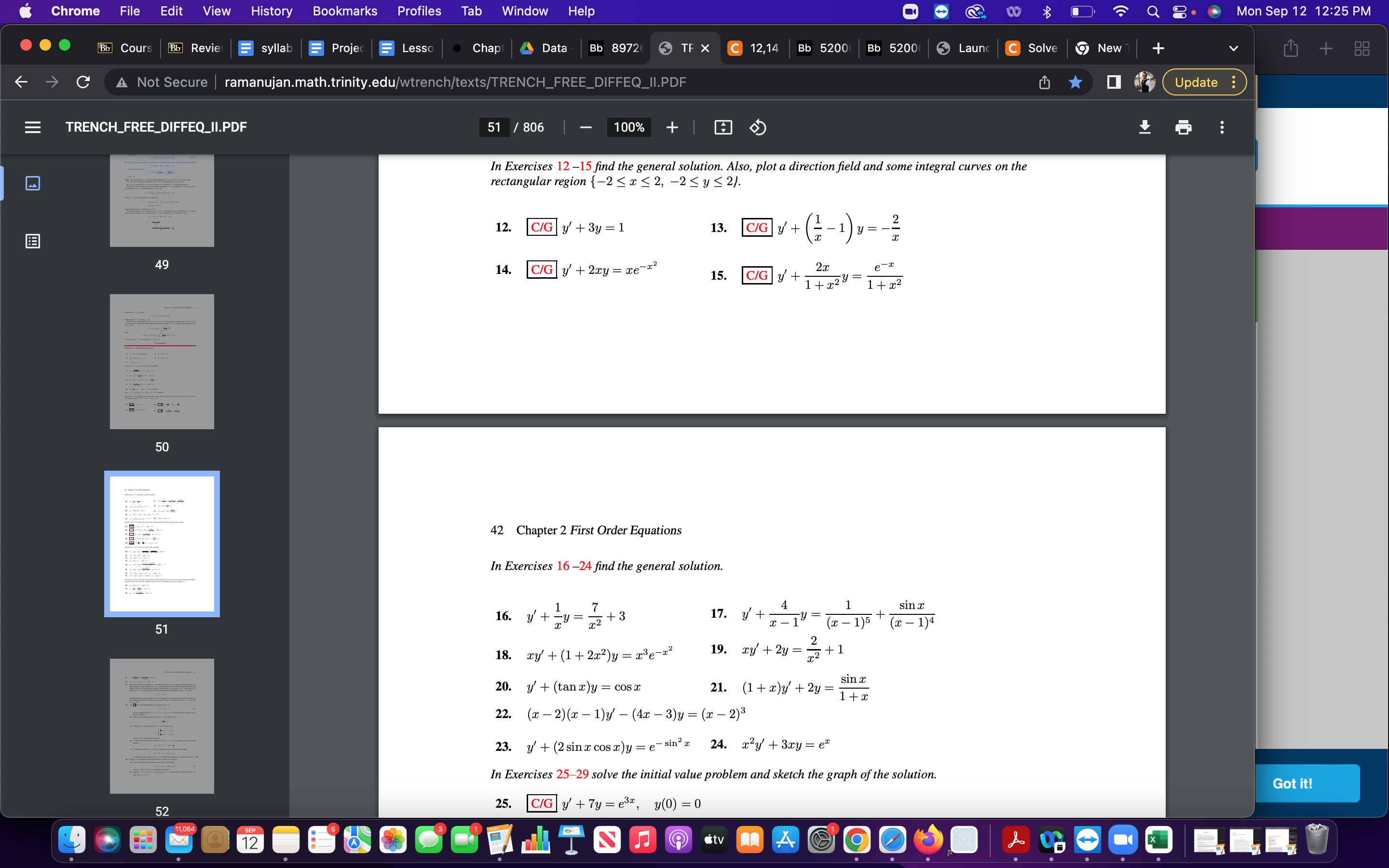 Solved In Exercises 12 15 Find The General Solution Also Chegg
