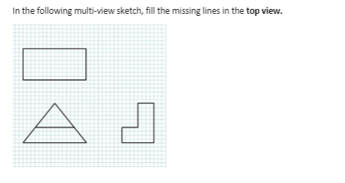 Solved In the following multi-view sketch, fill the missing | Chegg.com