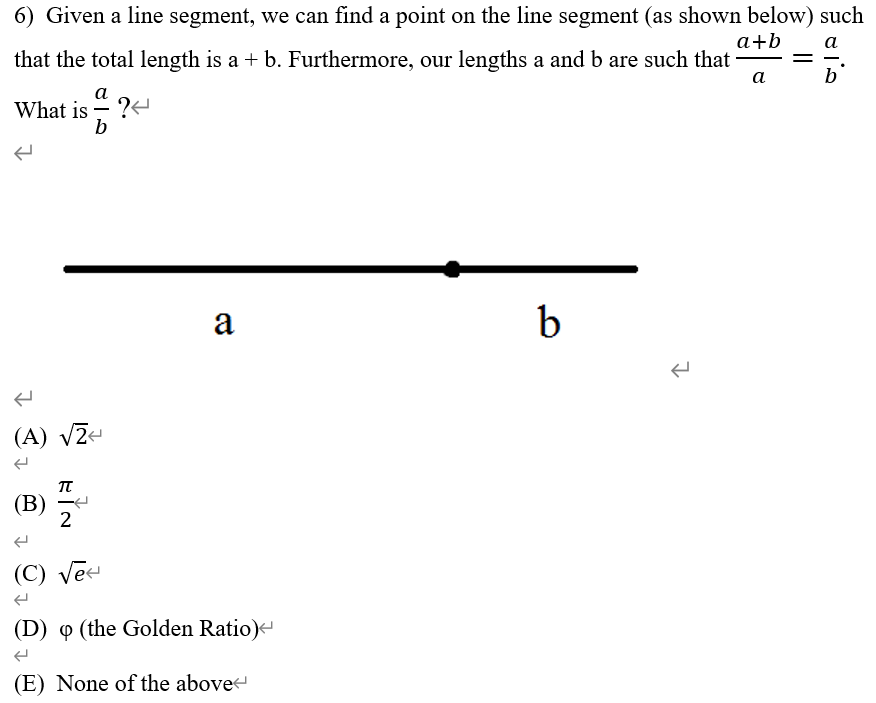 Solved 6) Given a line segment, we can find a point on the | Chegg.com