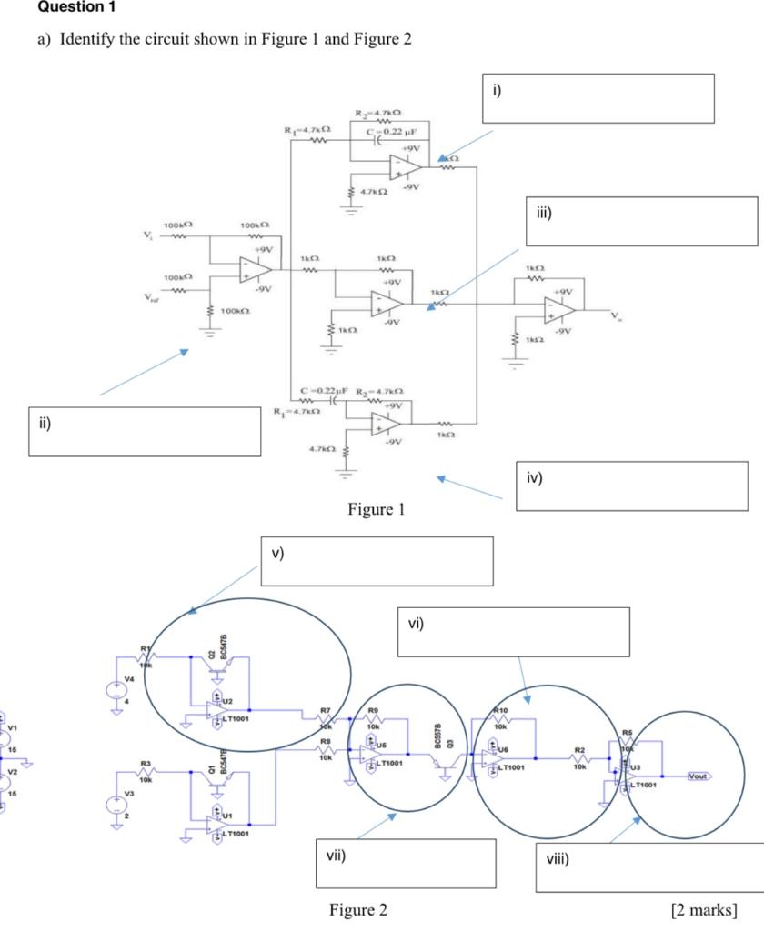 Solved Question 1 a) Identify the circuit shown in Figure 1 | Chegg.com