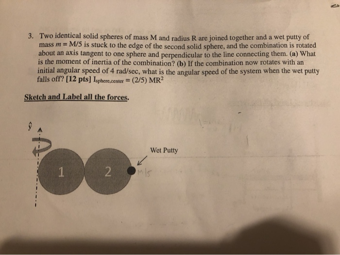 Solved 3. Two identical solid spheres of mass M and radius R