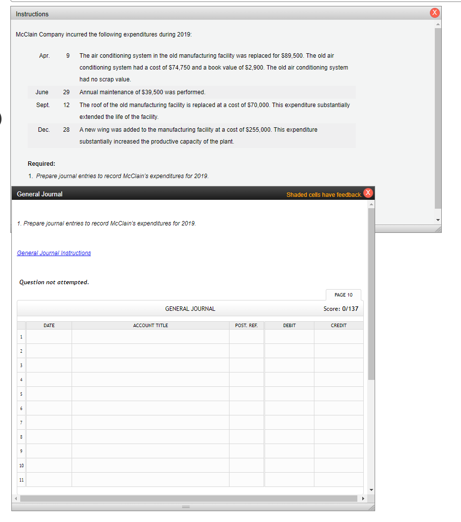 Solved McClain Company incurred the following expenditures