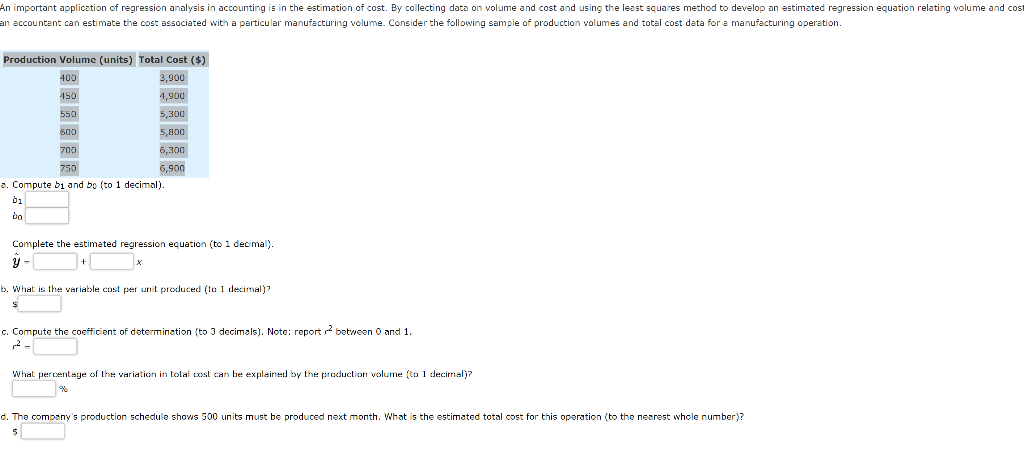 Solved An important application of regression analysis in | Chegg.com
