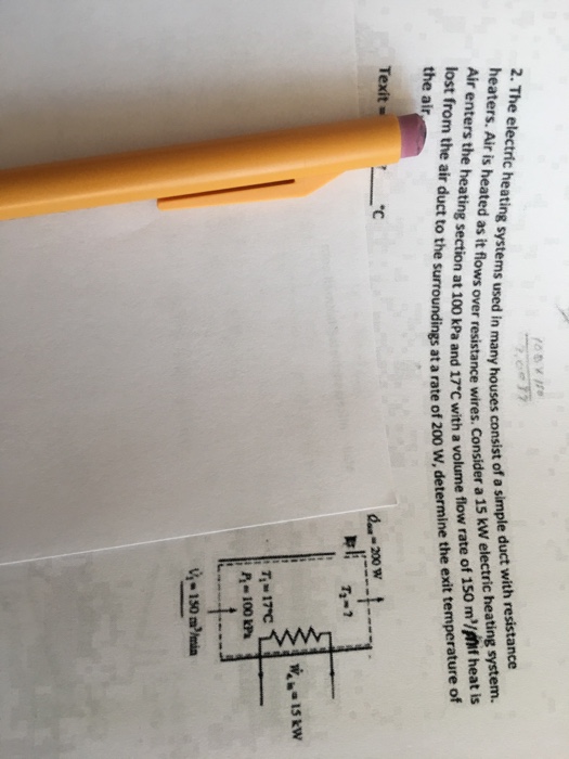 Solved The electric heating systems used in many houses