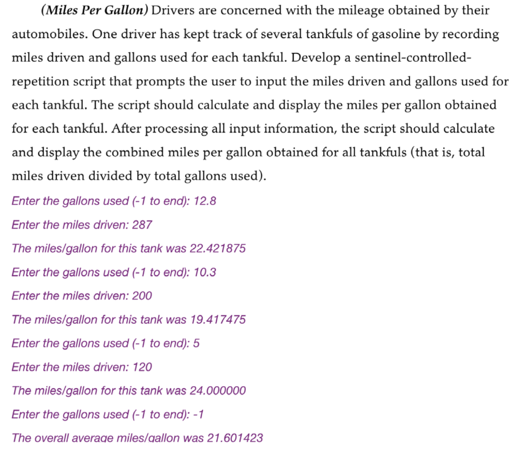 Solved (Miles Per Gallon) Drivers are concerned with the | Chegg.com