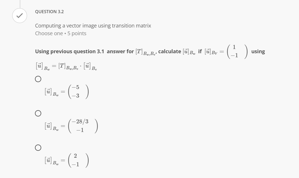 Solved GROUP 3 Linear Transformation Matrix from