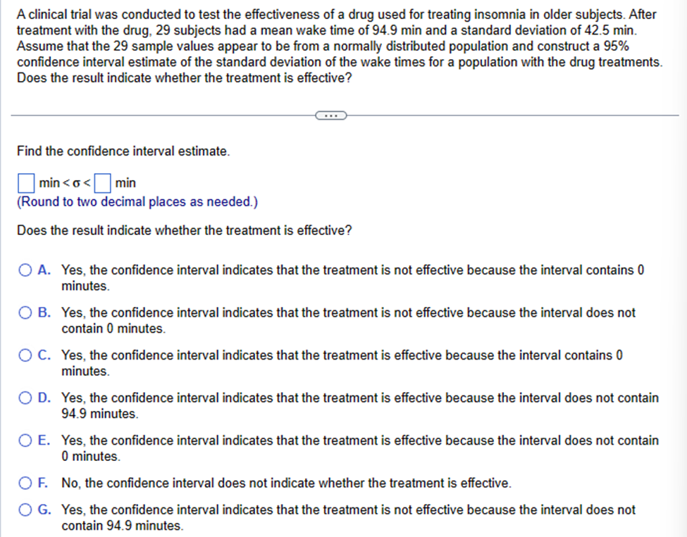 Solved A clinical trial was conducted to test the | Chegg.com