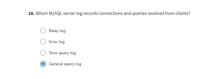 Solved Which Mysql Server Log Records Connections And Chegg Solved Which Mysql Server Log Records Connections And Chegg
