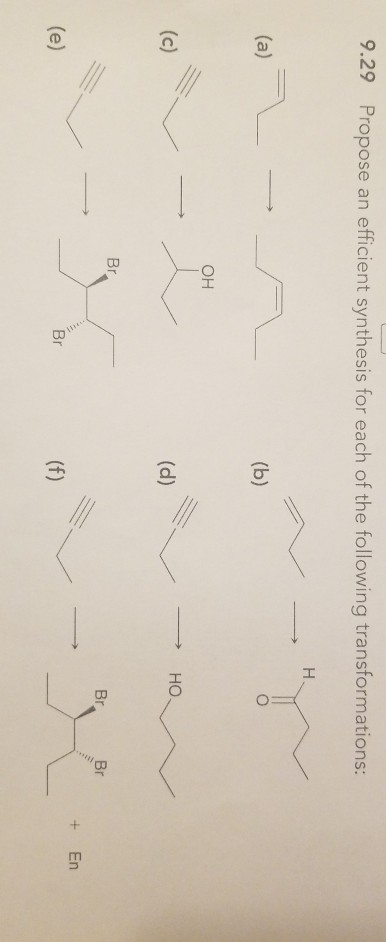 Solved 9.29 Propose an efficient synthesis for each of the | Chegg.com