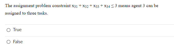 assignment problem constraint