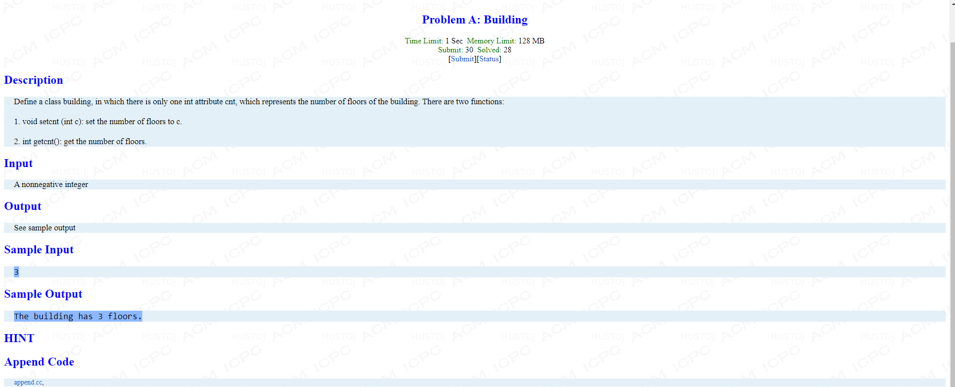 Solved Append.cc, Int Main() { Building B; Int I; | Chegg.com