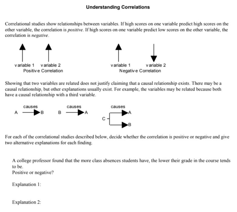 Solved Understanding Correlations Correlational studies show | Chegg.com
