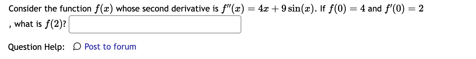 Solved Consider the function f(x) whose second derivative is | Chegg.com
