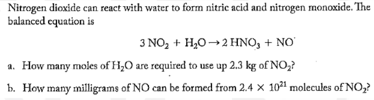 Solved Nitrogen Dioxide Can React With Water To Form Nitric 5389