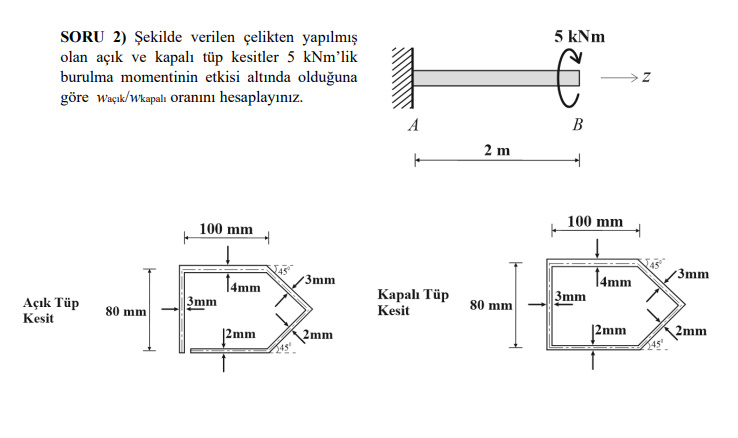 Since the open and closed tube sections made of steel | Chegg.com