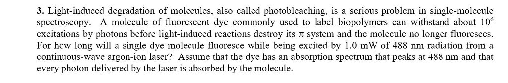 Light-induced degradation of molecules, also called | Chegg.com