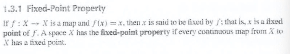Solved 1.3.1 Fixed-Point Property Iff: X - X is a map and | Chegg.com