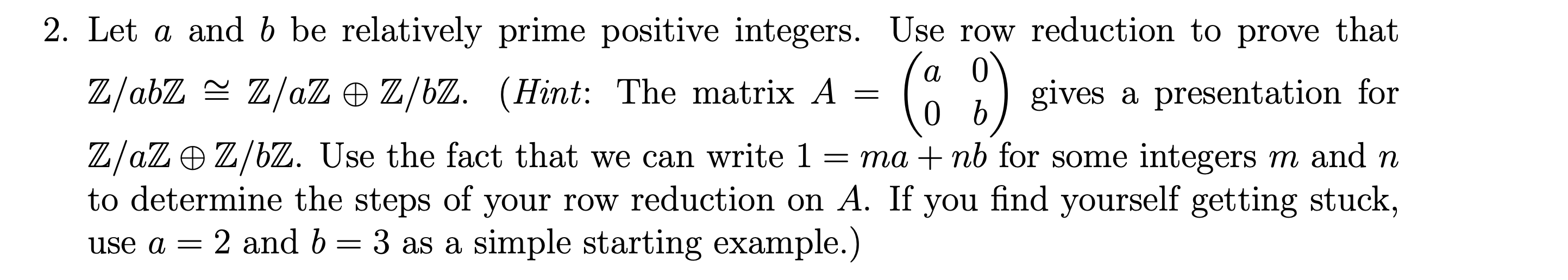 Solved Let A And B Be Relatively Prime Positive Integers. | Chegg.com