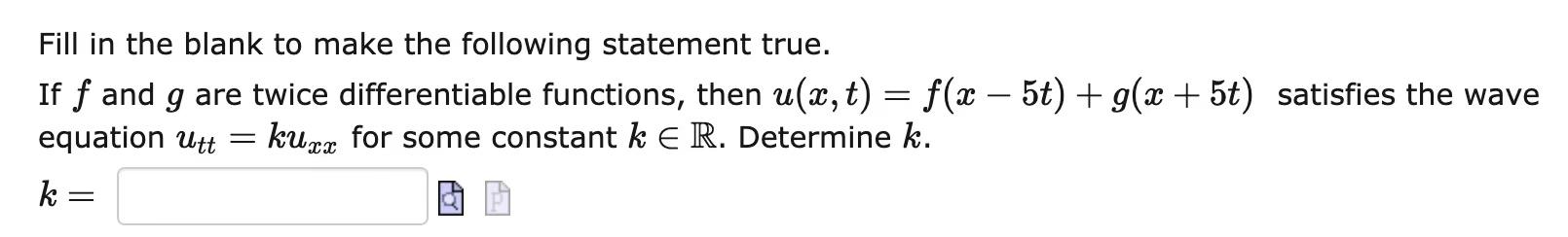 Solved Fill in the blank to make the following statement | Chegg.com