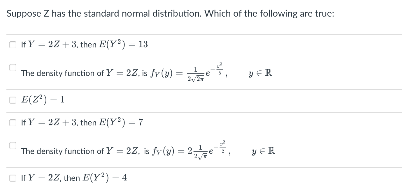 Solved Suppose Z∼n μ 0 σ 1 Then P Z2 3 Is Approximately