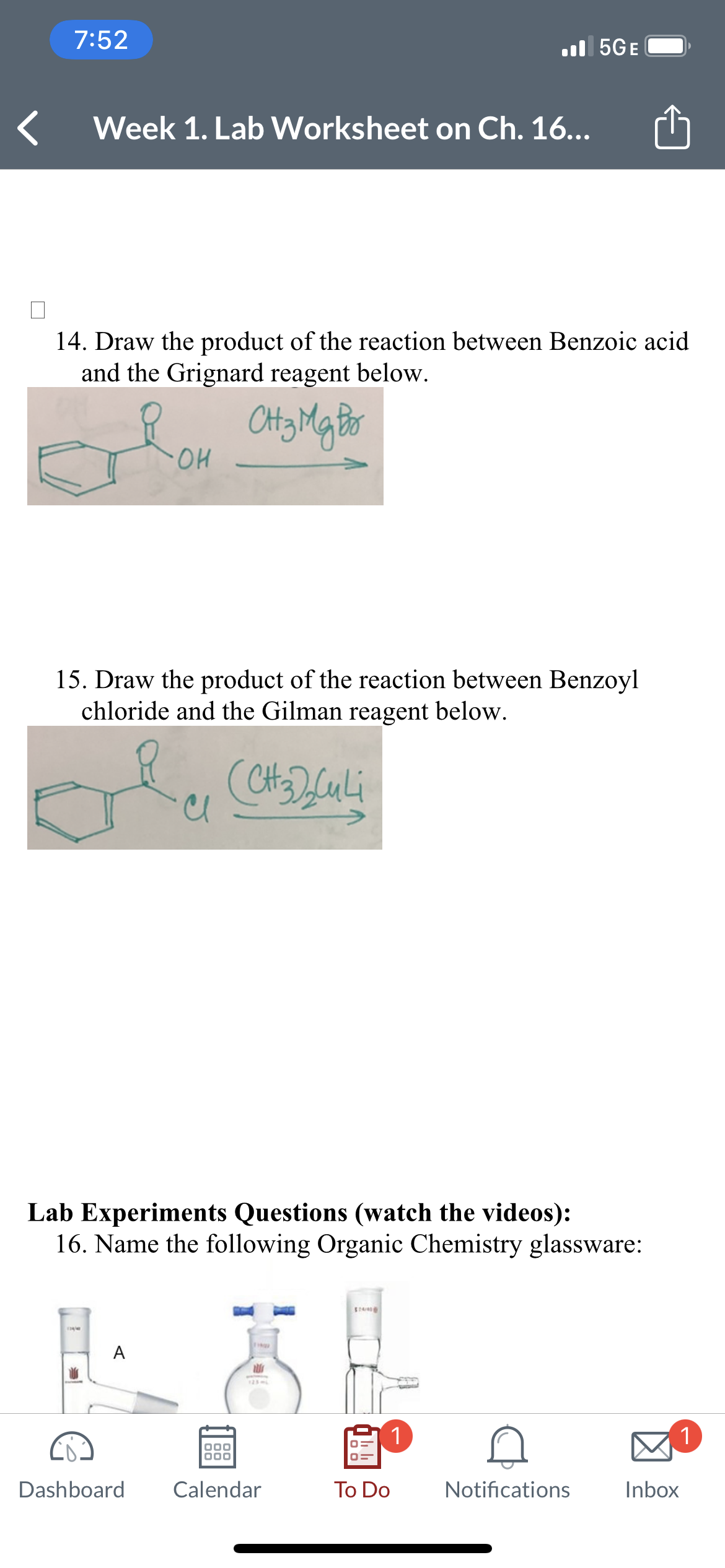 Solved Week 1. Lab Worksheet on Ch. 16... 14. Draw the