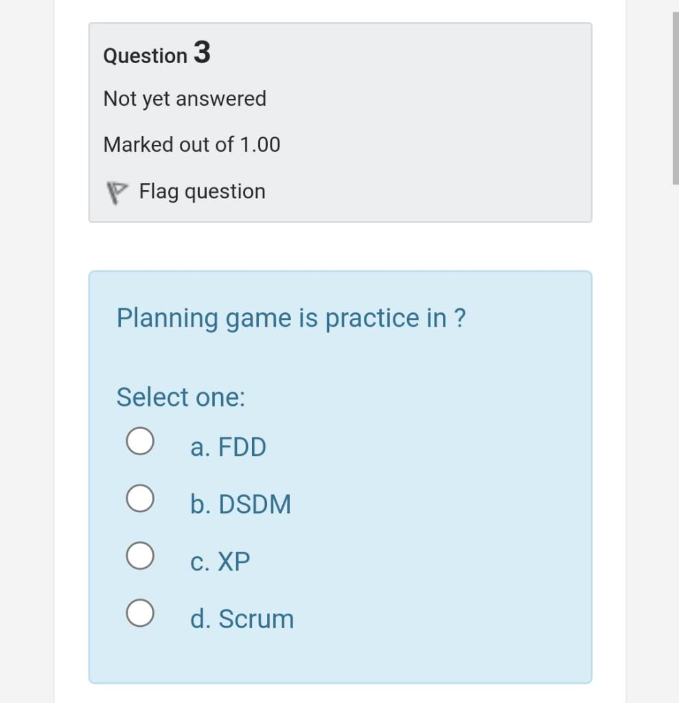 Solved Question 3 Not yet answered Marked out of 1.00 Flag | Chegg.com