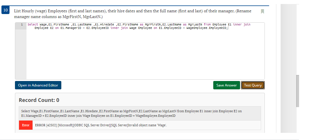 Solved These are queries that use the full Red Cat Database | Chegg.com