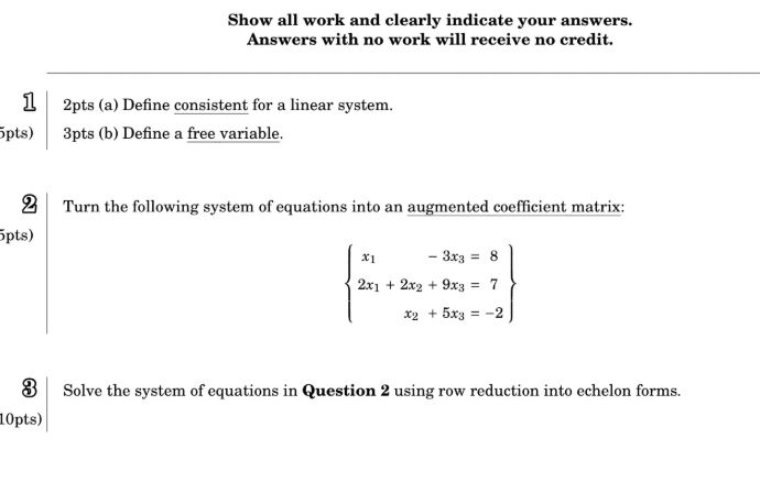 Solved Show all work and clearly indicate your answers. | Chegg.com