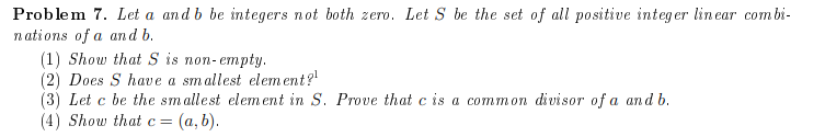 Solved Problem 7. Let A And B Be Integers Not Both Zero. Let | Chegg.com