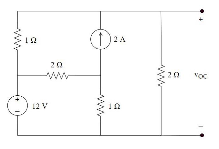 Solved + + 1Ω (12Α 2 Ω w www. 2 Ω VOC + 12V 1Ω w | Chegg.com