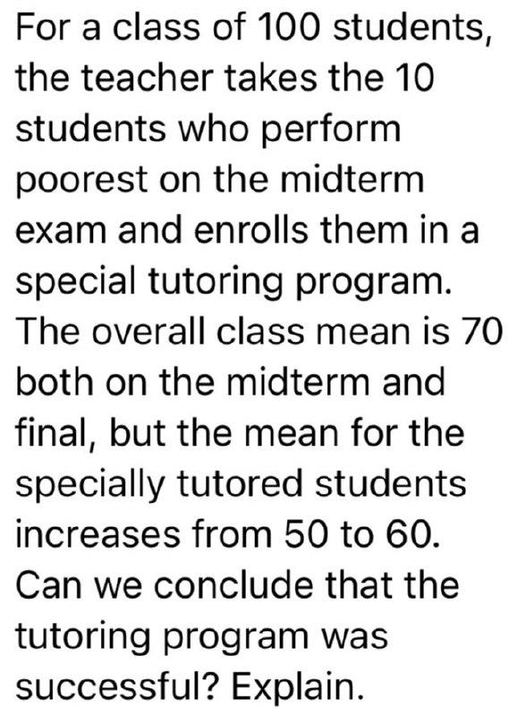 Solved For a class of 100 students, the teacher takes the 10 | Chegg.com