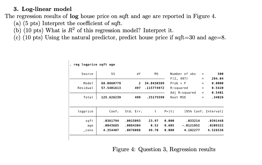 solved-3-log-linear-model-the-regression-results-of-log-chegg