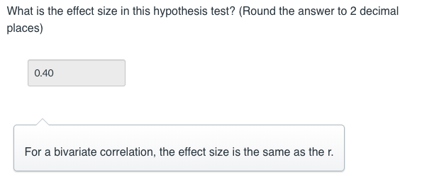 Solved What is the effect size in this hypothesis test? | Chegg.com