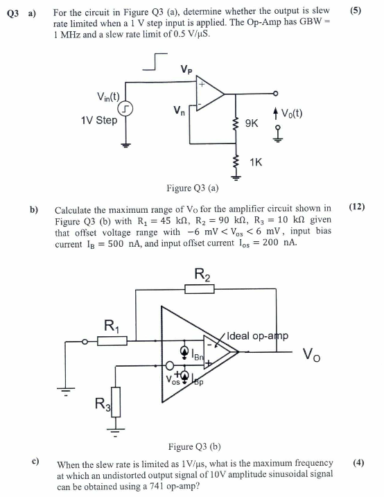 Solved Q3 a) (5) For the circuit in Figure Q3 (a), determine | Chegg.com