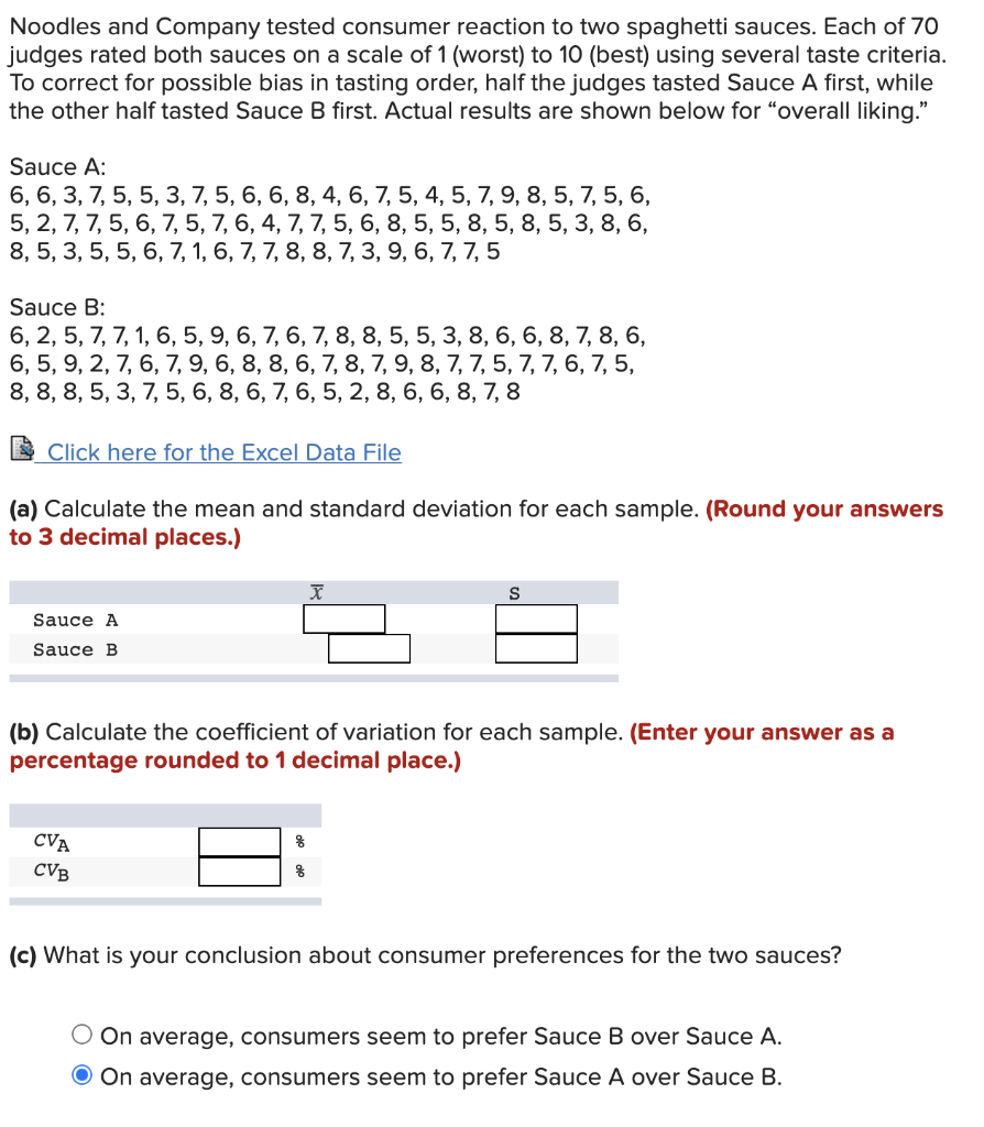 Solved Noodles and Company tested consumer reaction to two