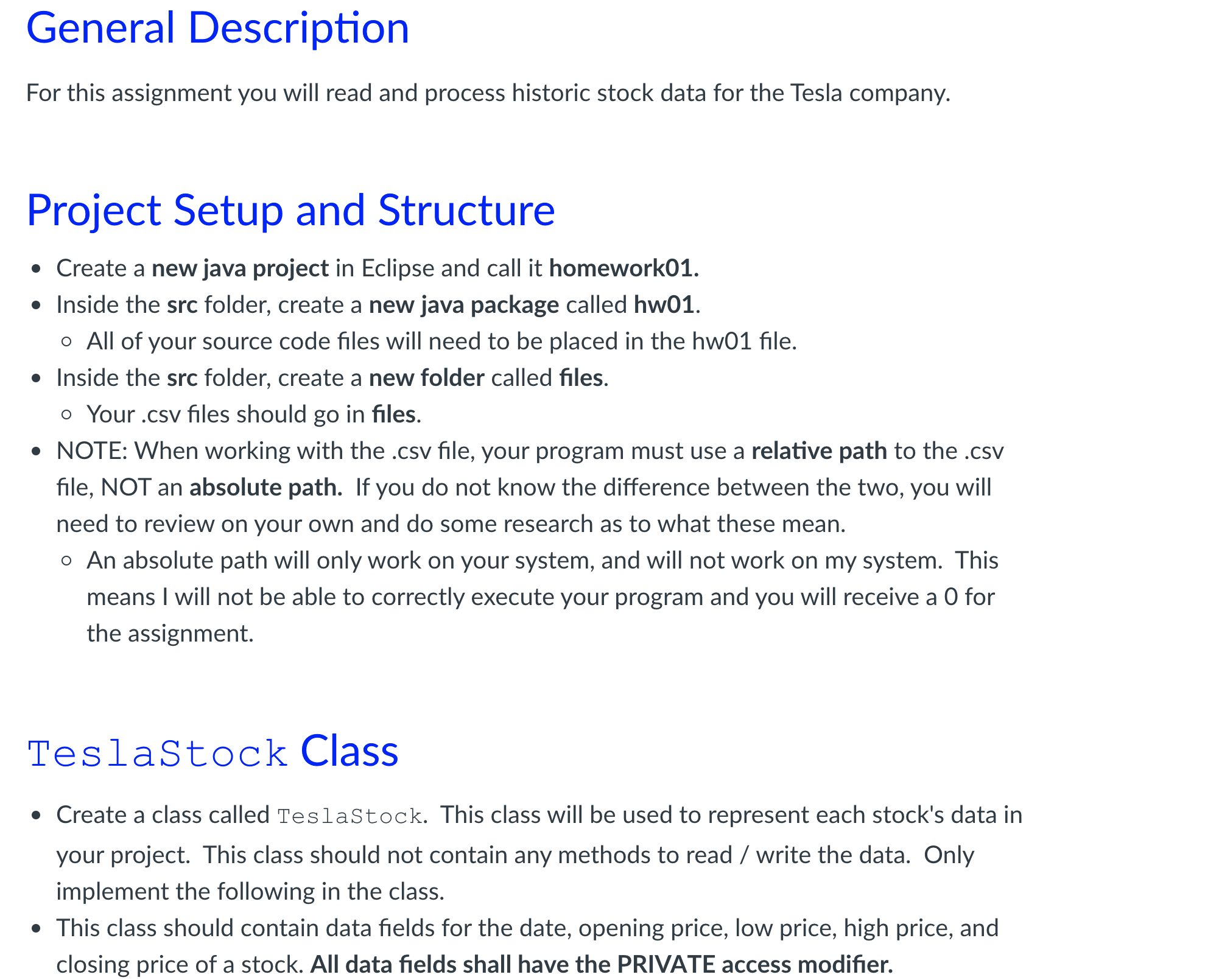 Solved General Description For this assignment you will read | Chegg.com