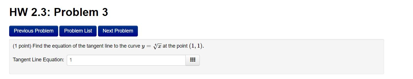 Solved HW 2.3: Problem 3 Previous Problem Problem List Next | Chegg.com
