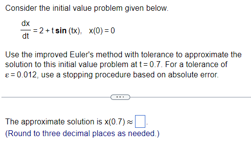 Solved Consider the initial value problem given below. | Chegg.com