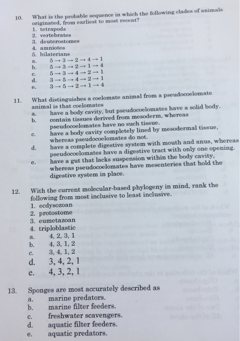 Solved What is the probable sequence in which the following | Chegg.com