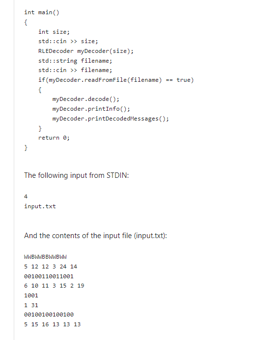 Solved Please help me develop this program in C++, my | Chegg.com