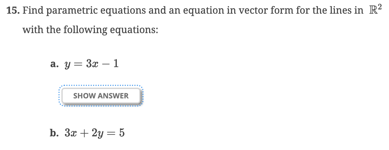 Vector Parametric Form Solved Find parametric equations and an equation in vector | Chegg.com
