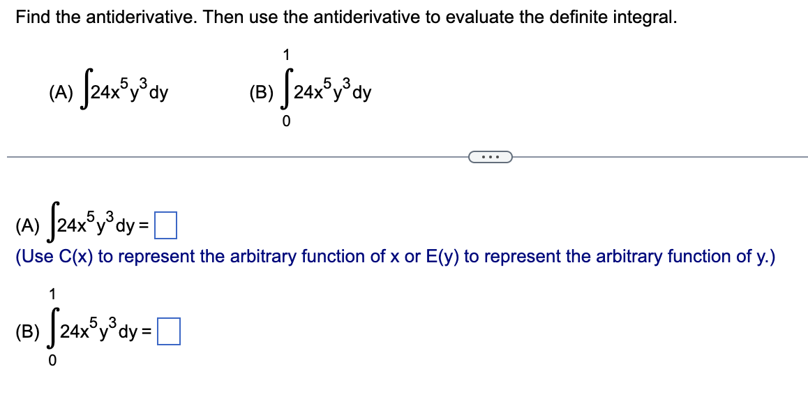 Solved Find the antiderivative. Then use the antiderivative