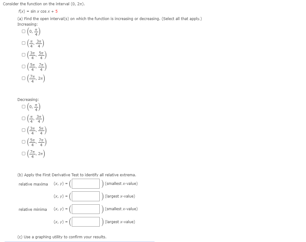 Solved Consider the function on the interval (0, 2). f(x) = | Chegg.com
